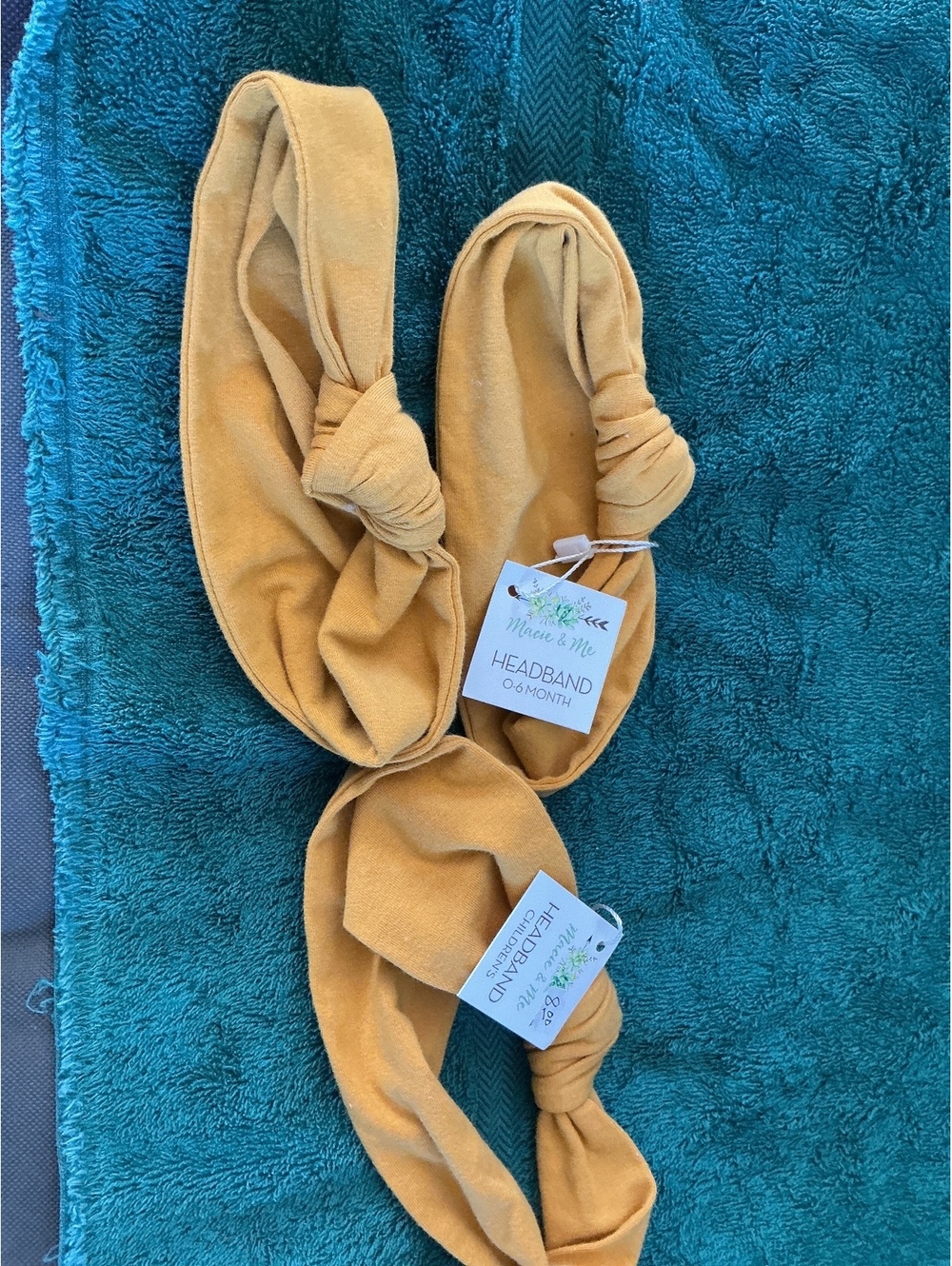 Knotty Headbands Soft Mustard Yellow Headbands for Babies and Toddlers